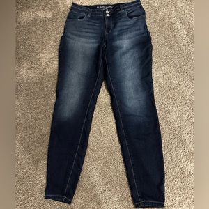 Maurice’s mid rise dark wash skinny jeans